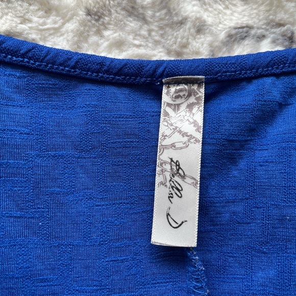 Blue Peplum Top - Picture 4 of 5